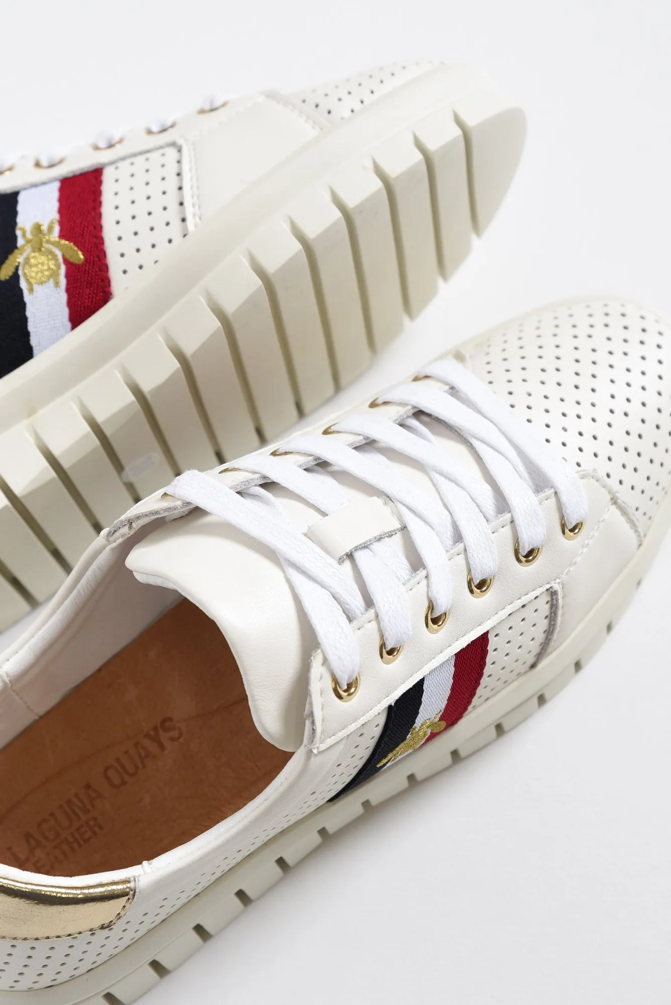 Elope White Bee Leather Sneaker