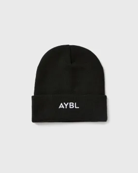 Embroidered Beanie - Black