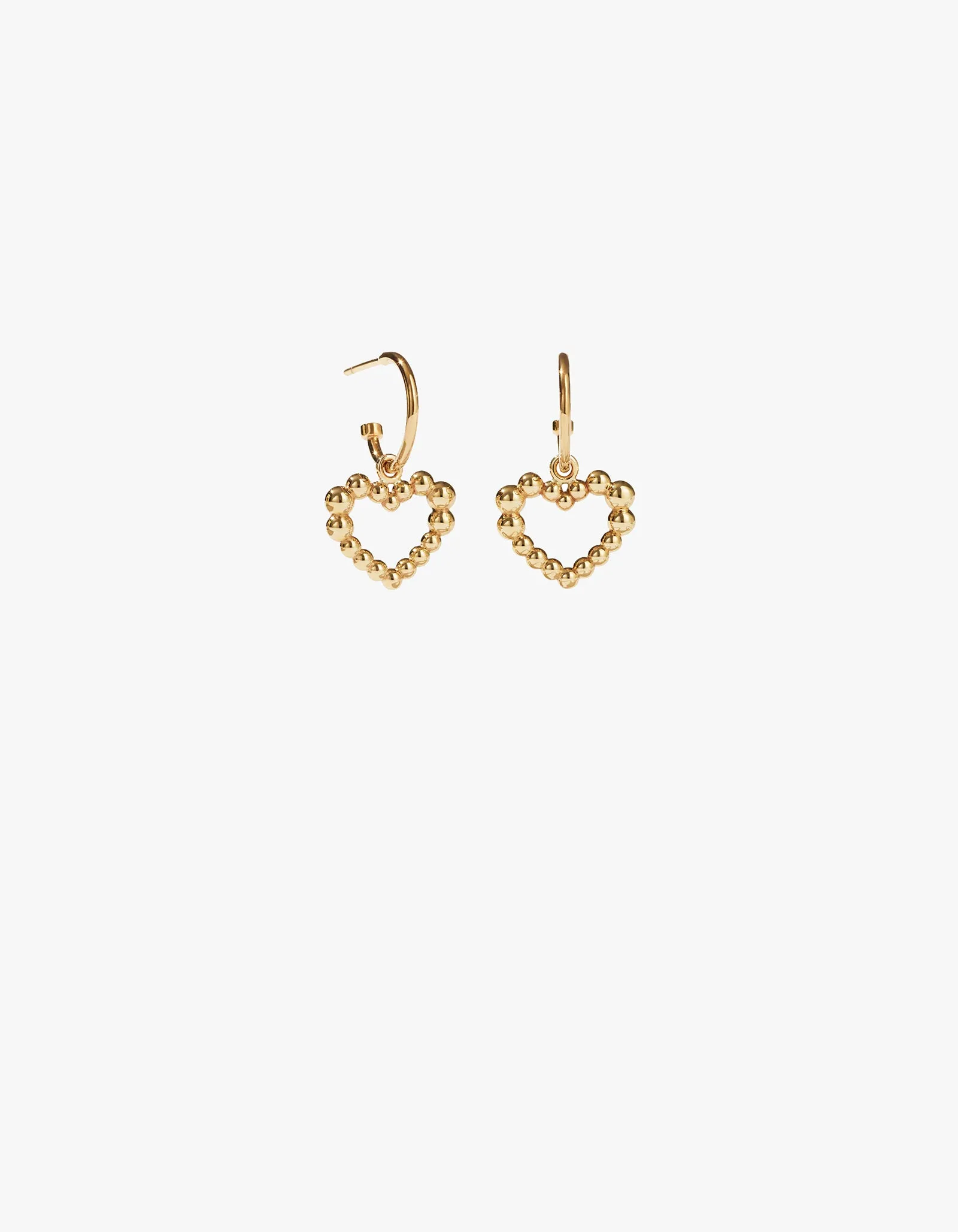 Fizzy Heart Signature Hoops - Gold Plated