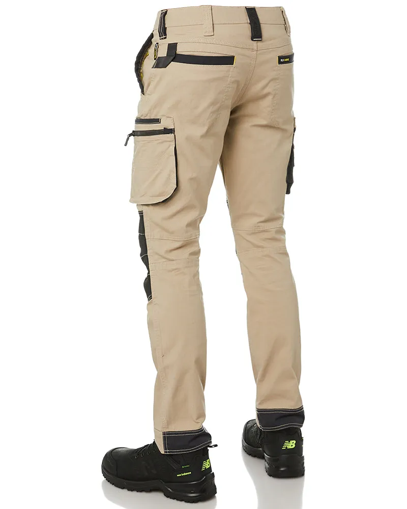 Flex and Move Stretch Utility Zip Cargo Pant - Stone