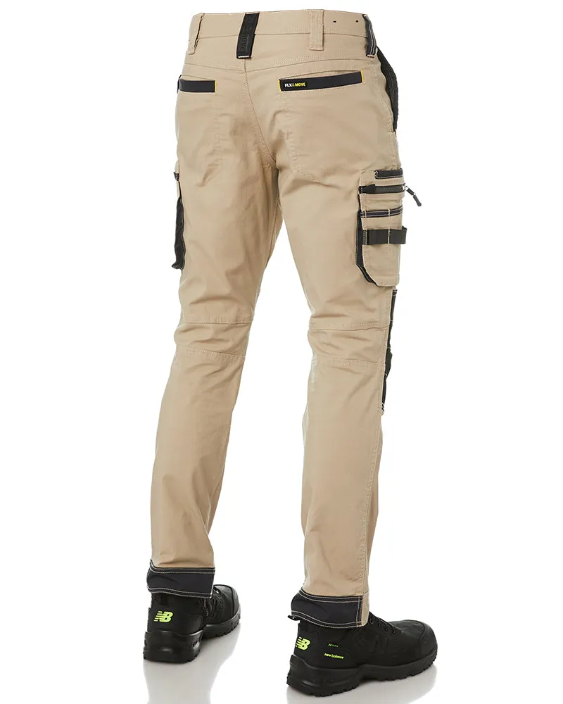 Flex and Move Stretch Utility Zip Cargo Pant - Stone