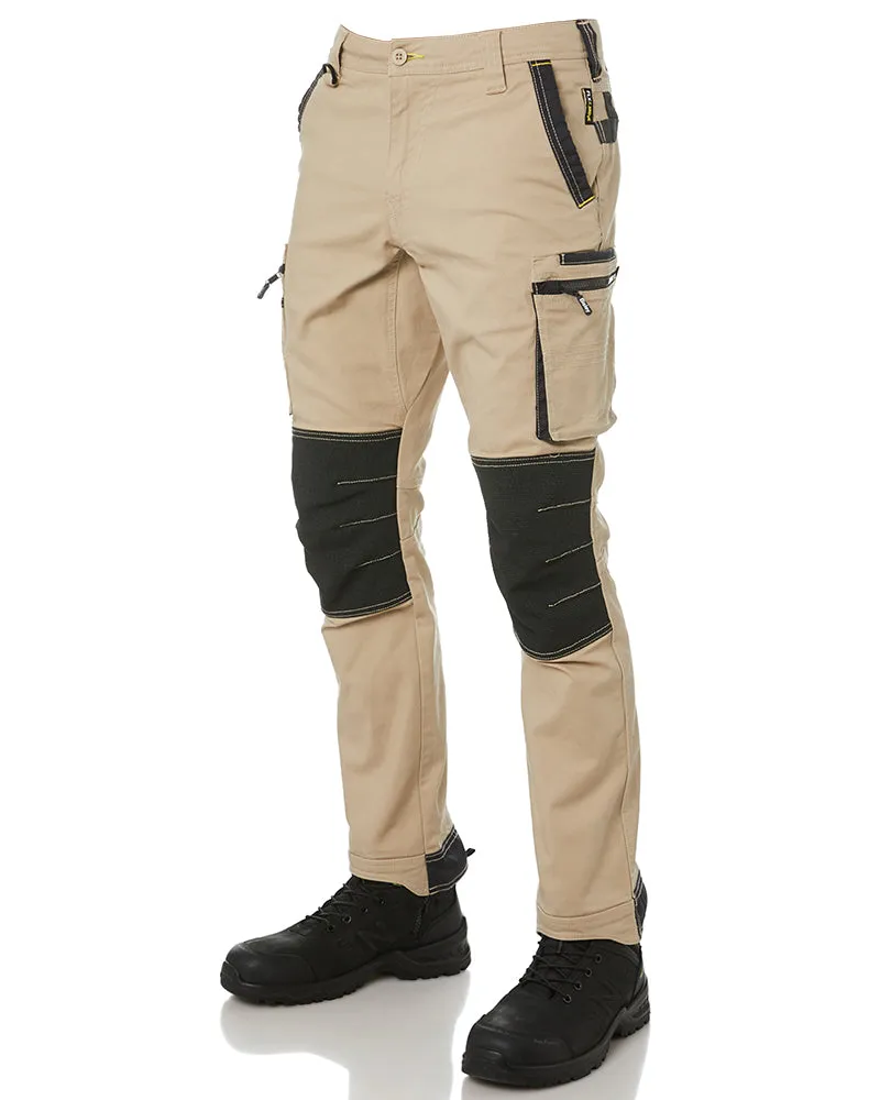 Flex and Move Stretch Utility Zip Cargo Pant - Stone