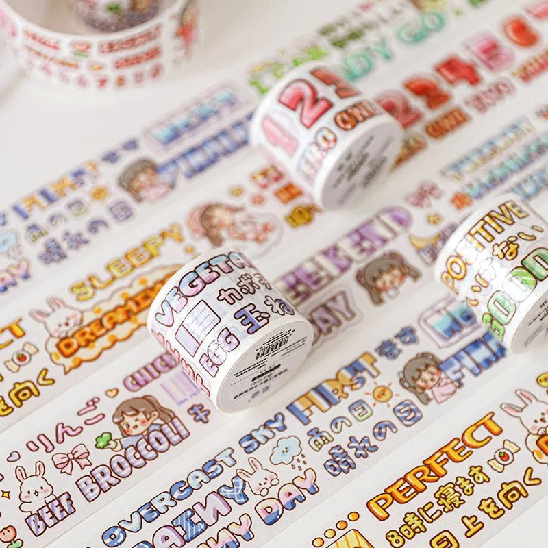 Girl and Words Kawaii Washi Tape