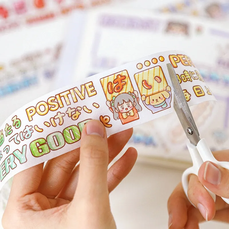 Girl and Words Kawaii Washi Tape