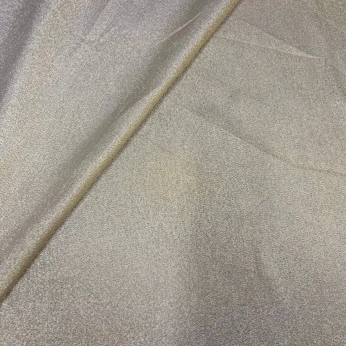 Gold | Silver Iridescent Glitter Lurex Faux Satin Fabric