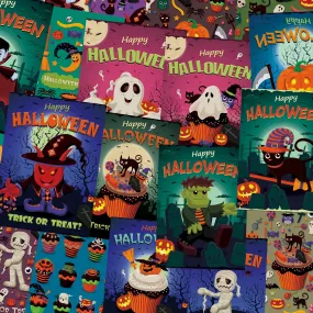 Halloween Cartoon Poster Scrapbook Paper