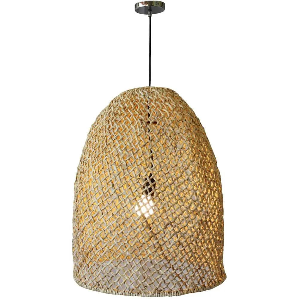 Hanging Wicker Pendant Light