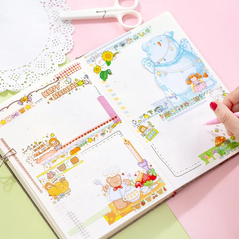 Happy Childhood Cartoon Girl-themed Scrapbook Kit