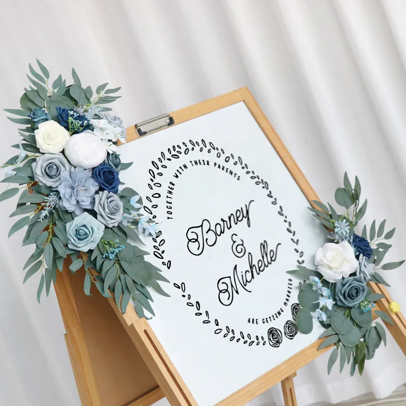 Haze Blue Rose Sign Flowers for Wedding Party Decor Proposal