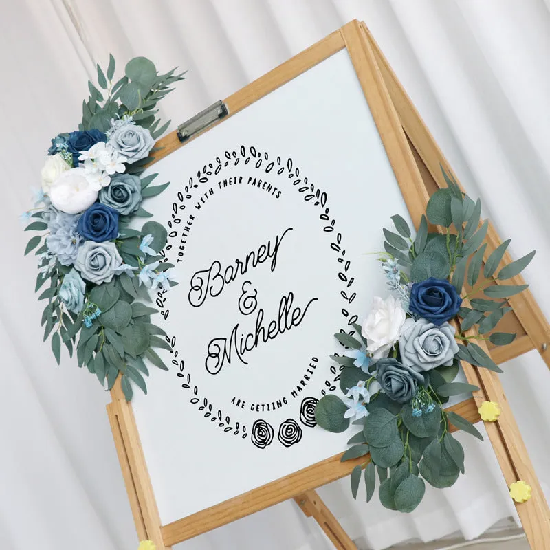 Haze Blue Rose Sign Flowers for Wedding Party Decor Proposal