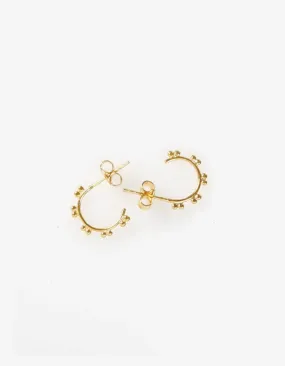 Hoop Stud Earrings - Gold Plated