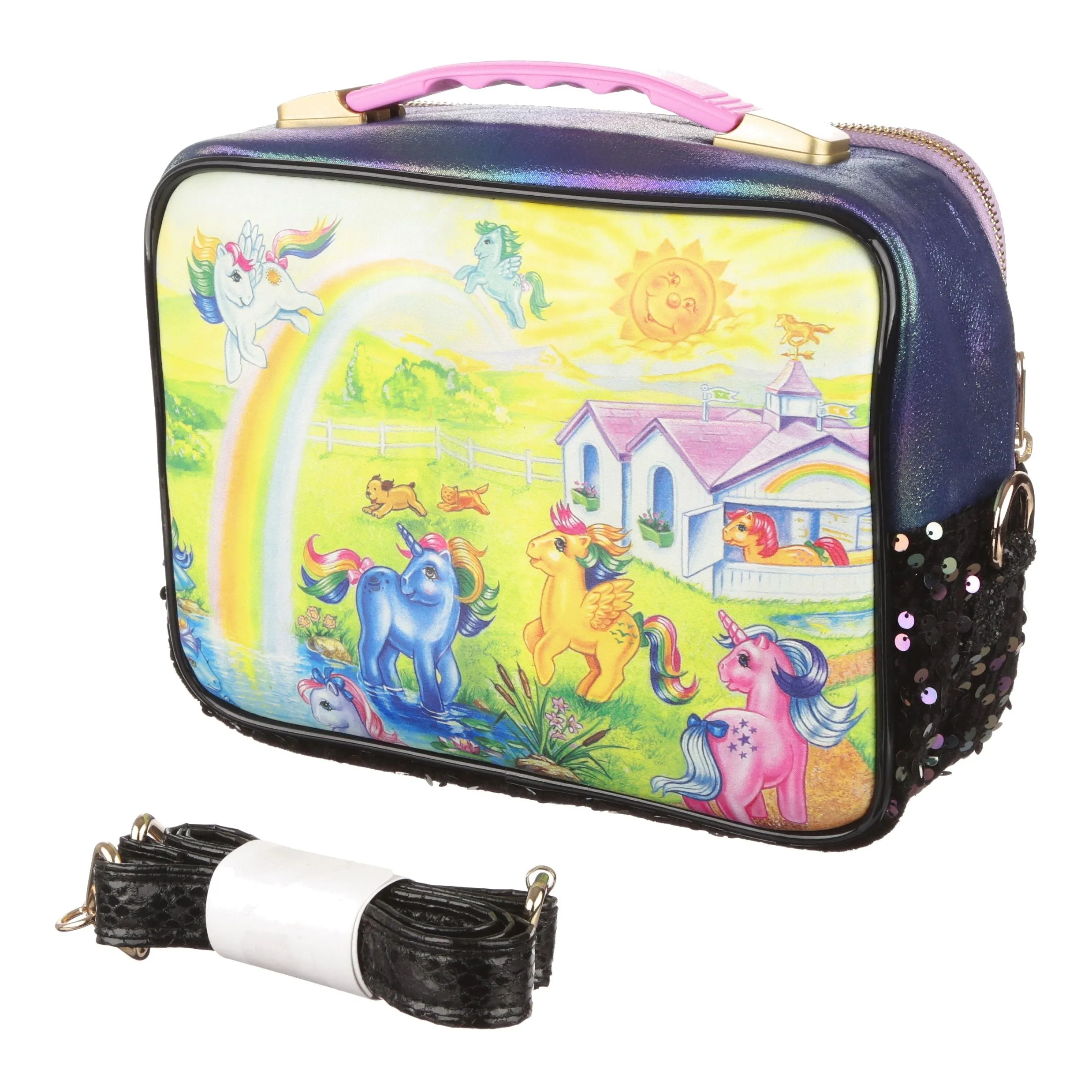 Irregular Choice Womens My Little Pony Rainbow Ribbon Bag - Black