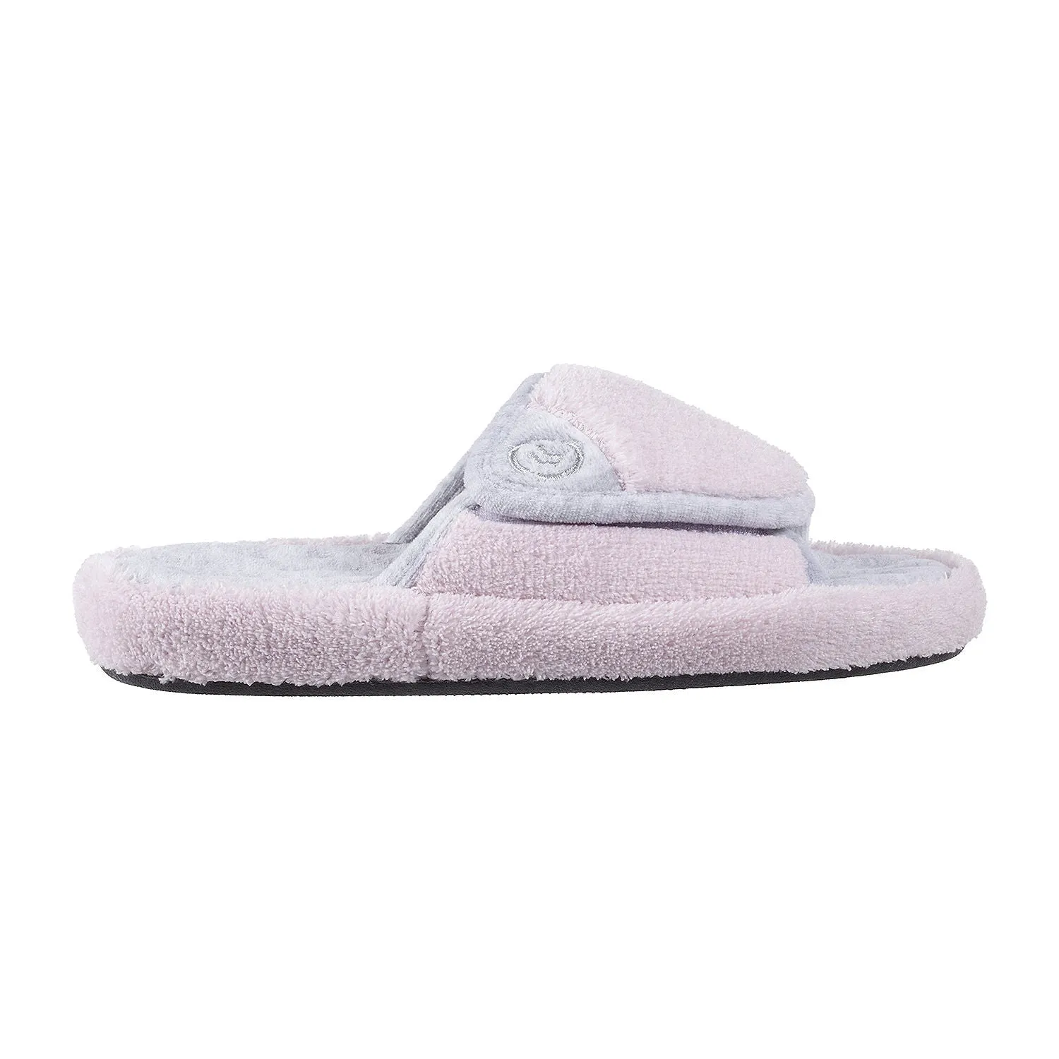 Isotoner Women's Terry Spa Slip On Slide Slipper with Memory Foam for Indoor/Outdoor Comfort