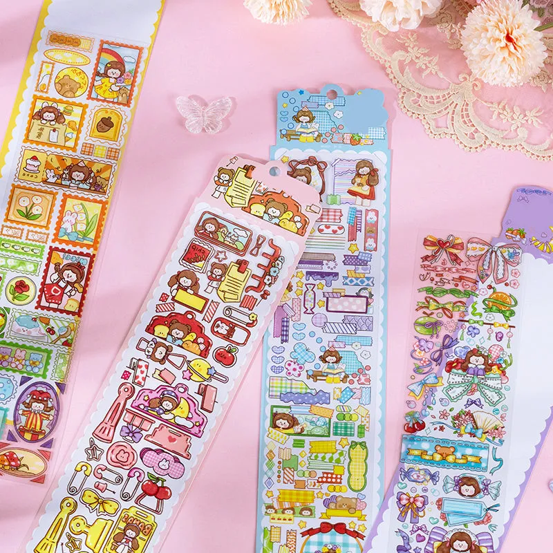 Kawaii Cartoon Character Dress-Up Sticker