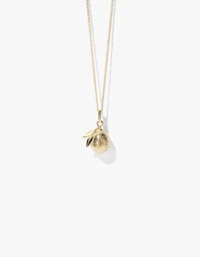 Lemon Charm Necklace - Gold