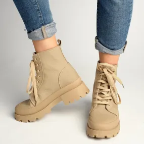 Madison Tiana Canvas Boot - Nude