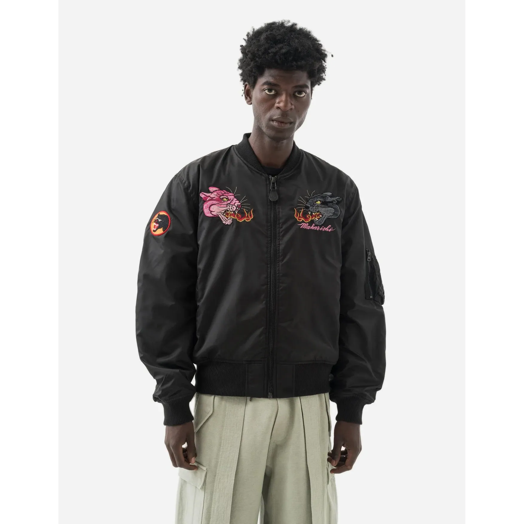 Maharishi Duality Panther MA1 Flight Jacket Black