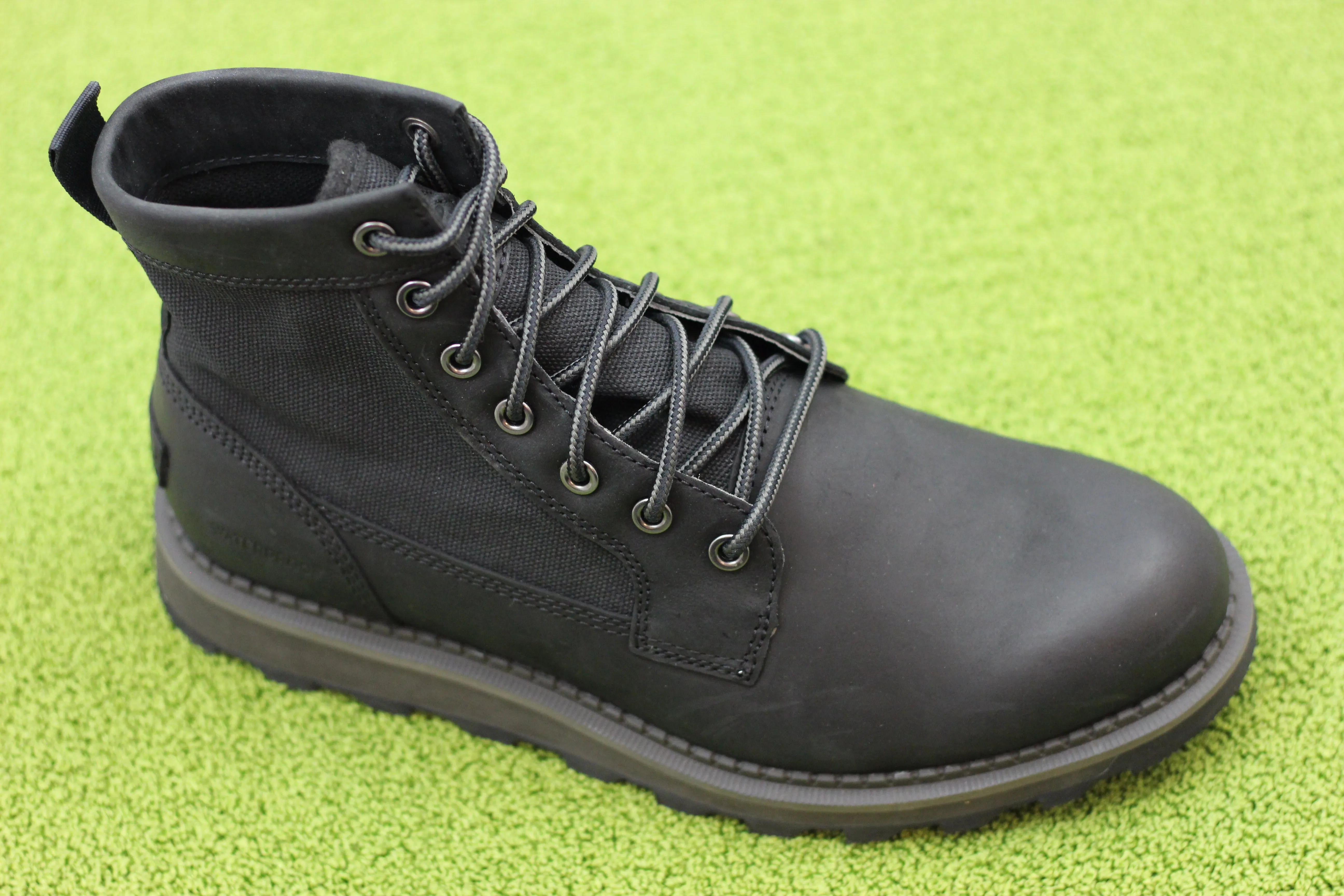 Mens Madson Field Boot - Black Leather/Canvas