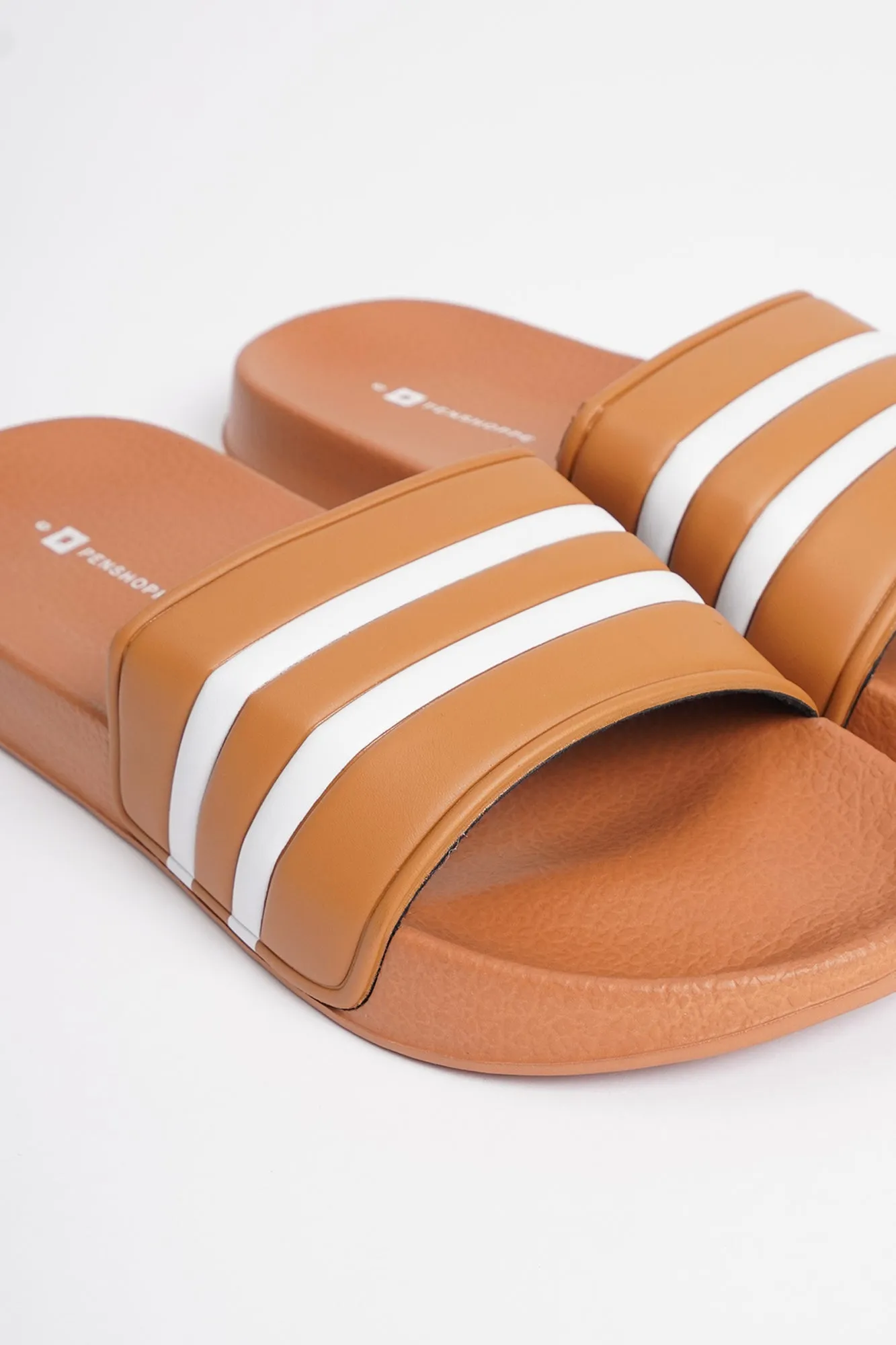 Men's Striped Slides