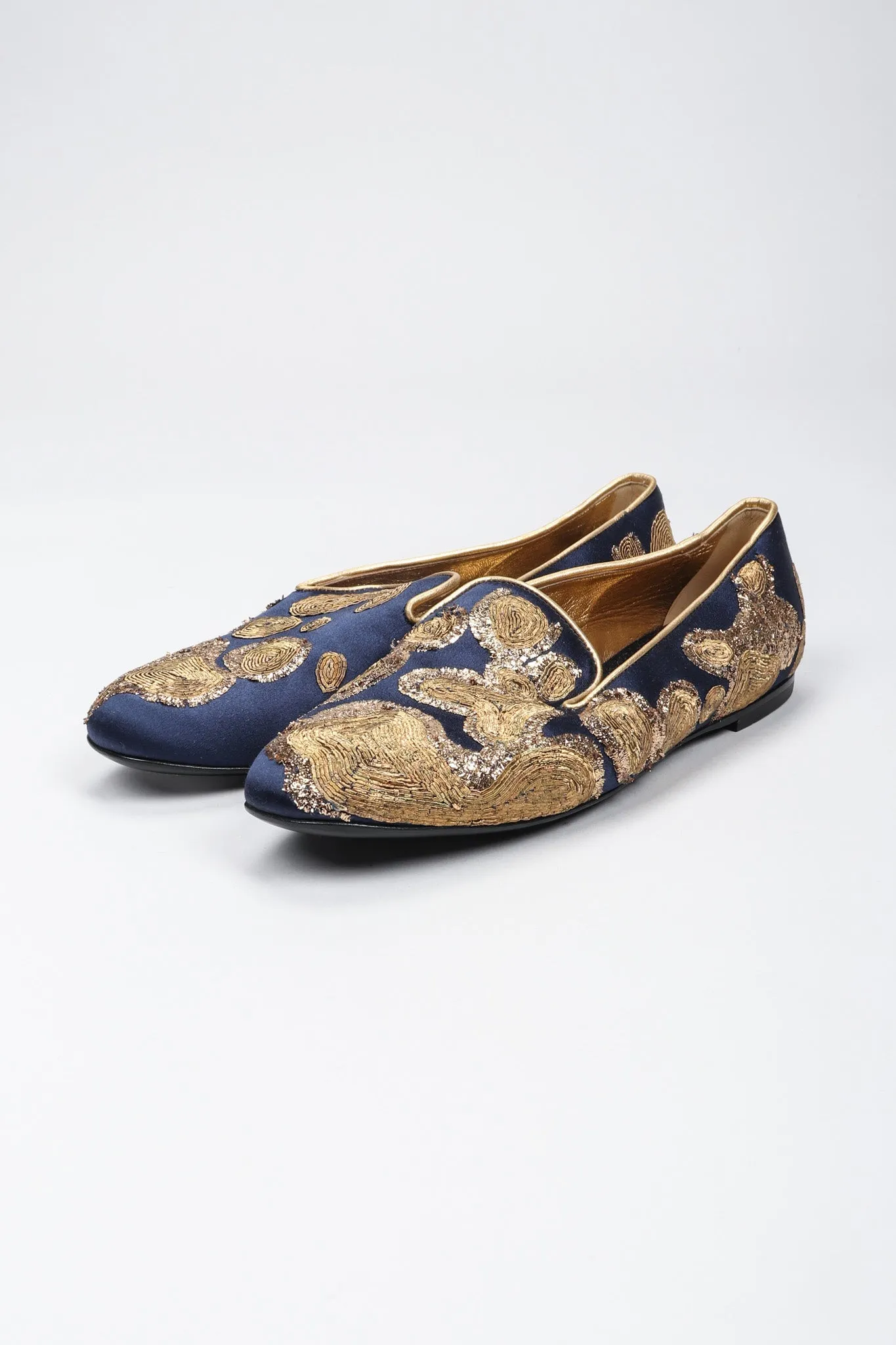 Metal Embroidered Loafers