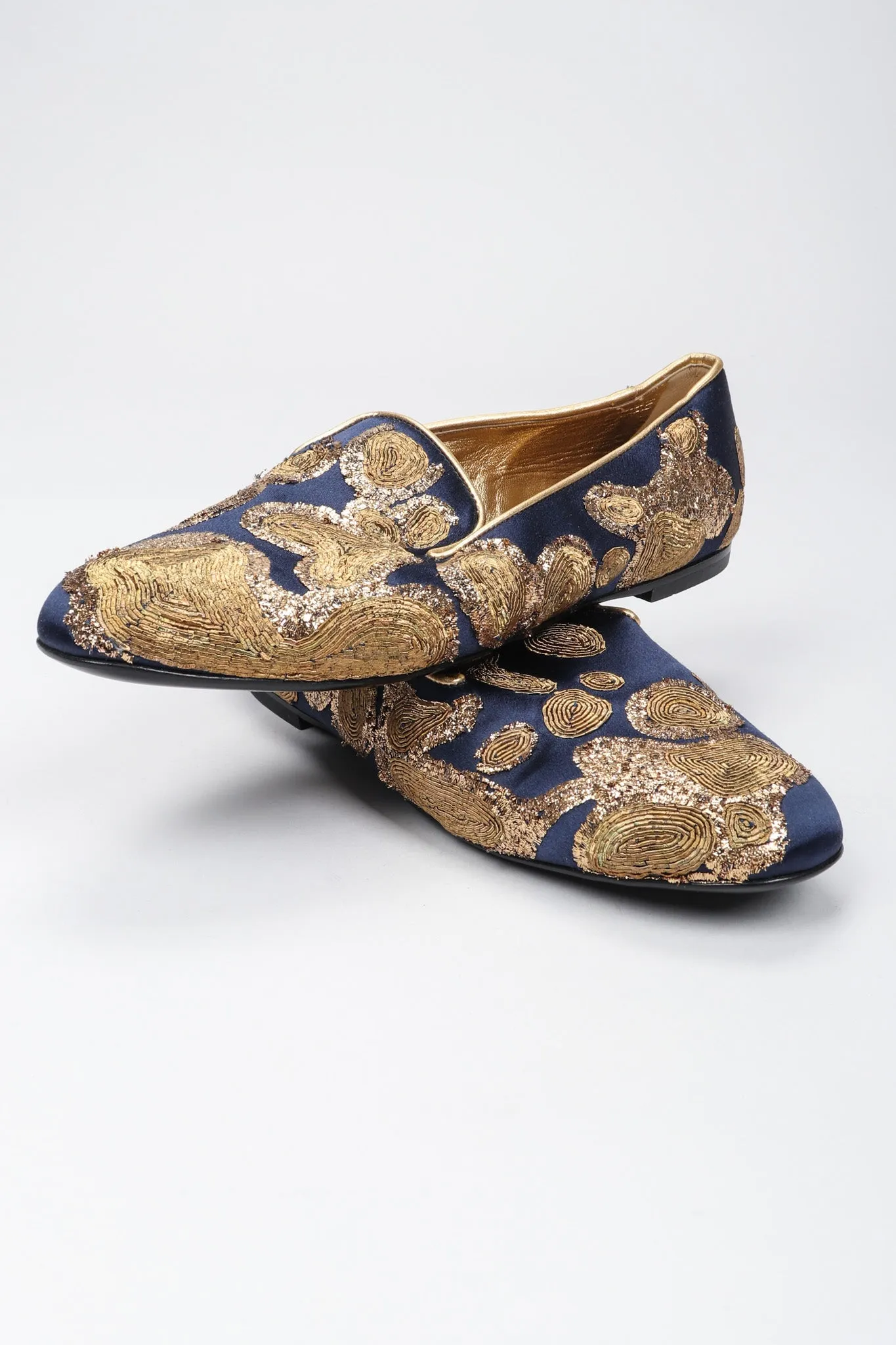 Metal Embroidered Loafers