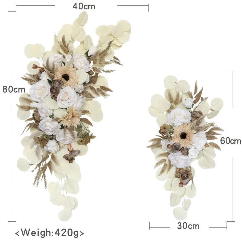 Milky White Flower Set for Wedding Party Decor