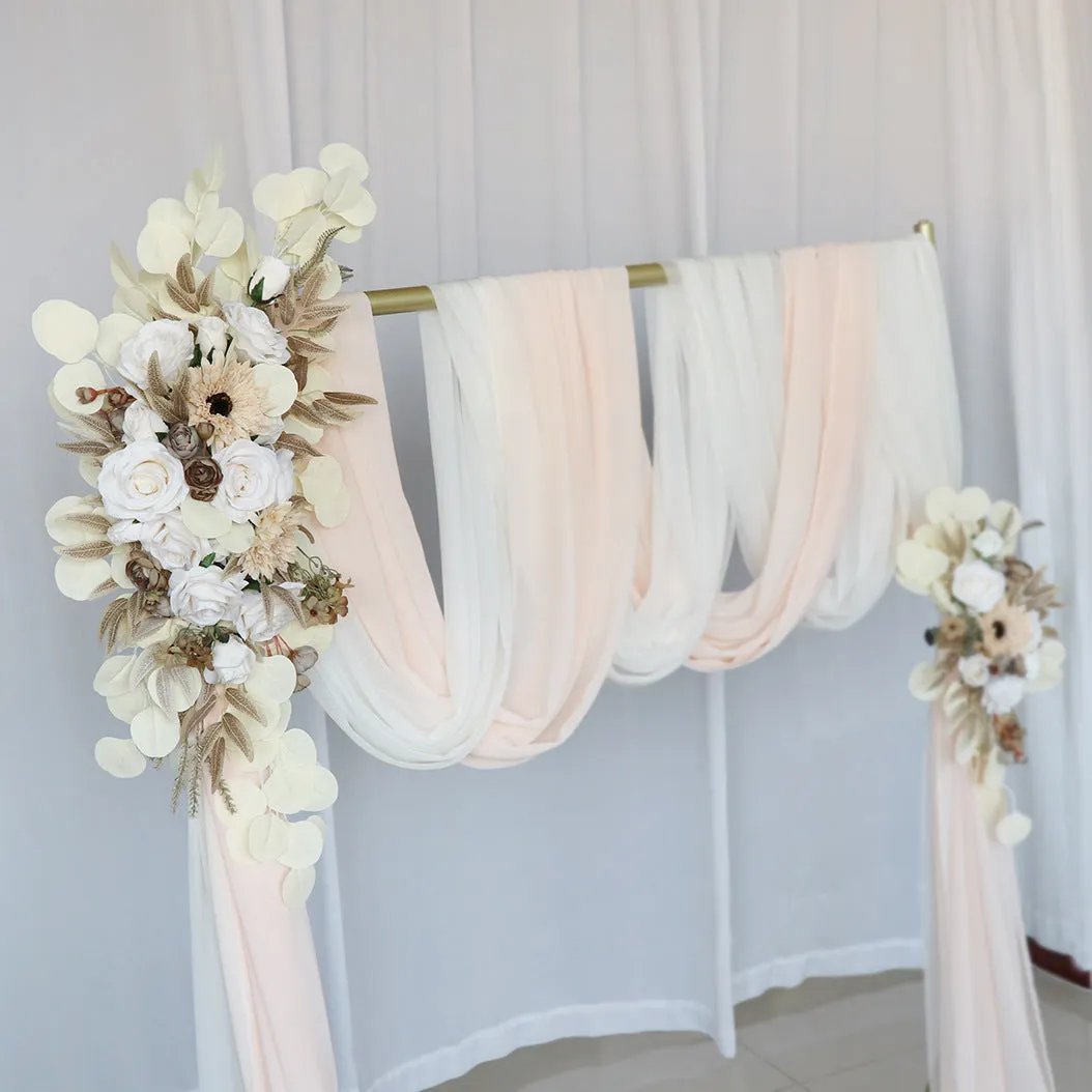 Milky White Flower Set for Wedding Party Decor