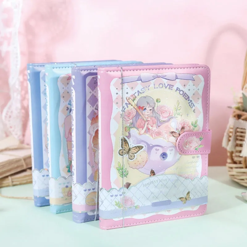 Molly Sweet Dreams Series Cartoon Girl Magnetic Buckle Diary Notebook