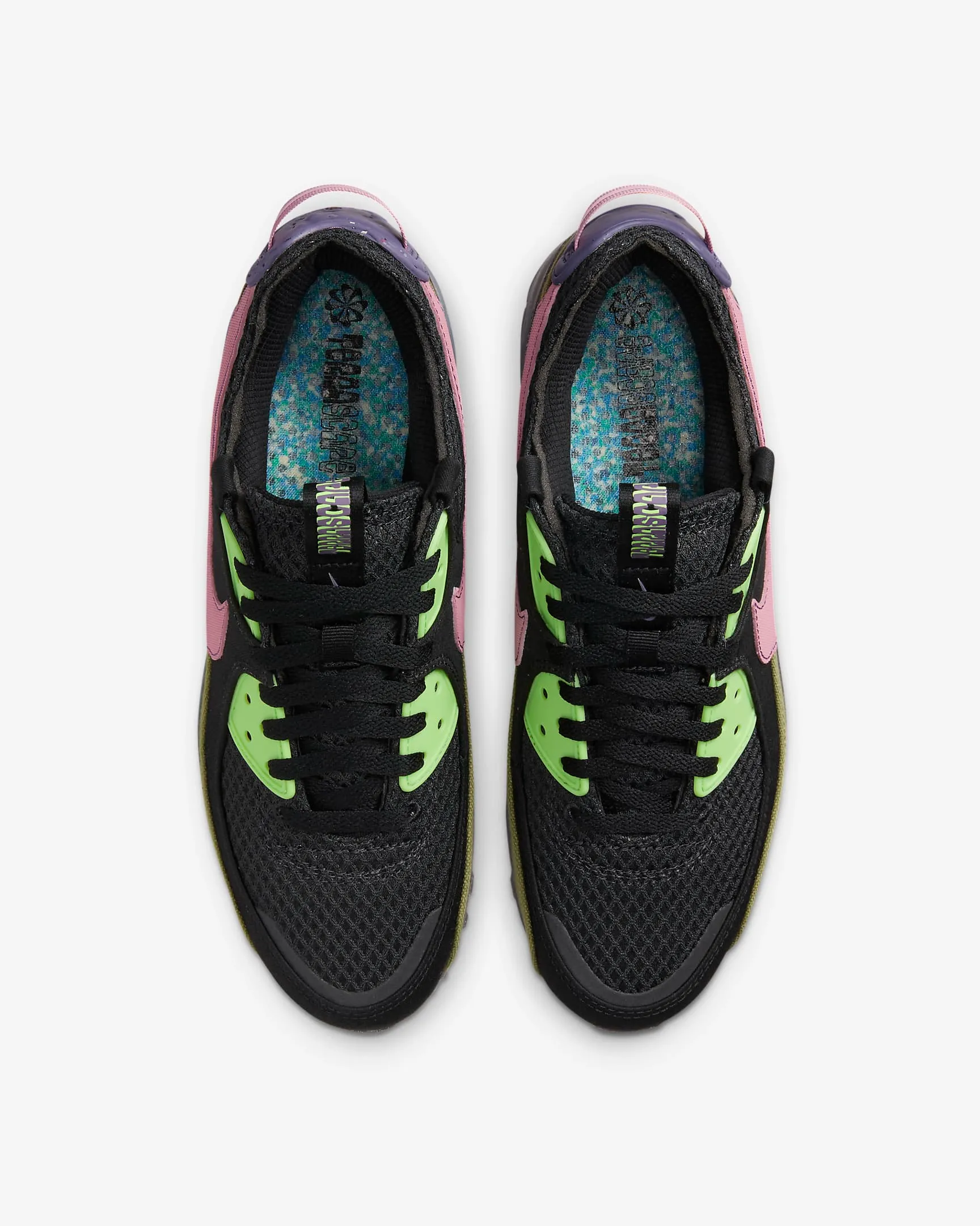 Nike Men's Air Max Terrascape 90 Shoes - Black / Key Lime / Pilgrim / Elemental Pink