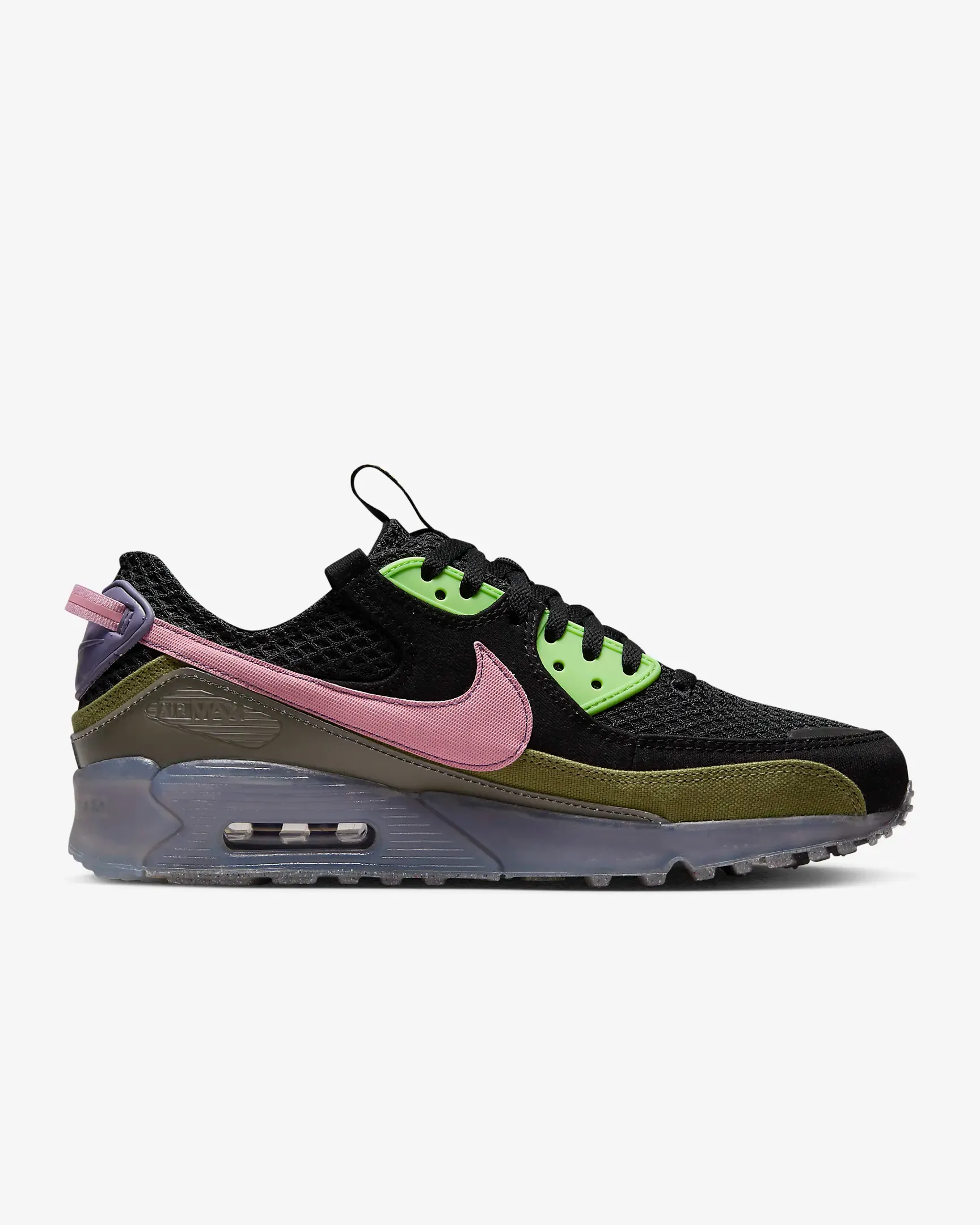 Nike Men's Air Max Terrascape 90 Shoes - Black / Key Lime / Pilgrim / Elemental Pink