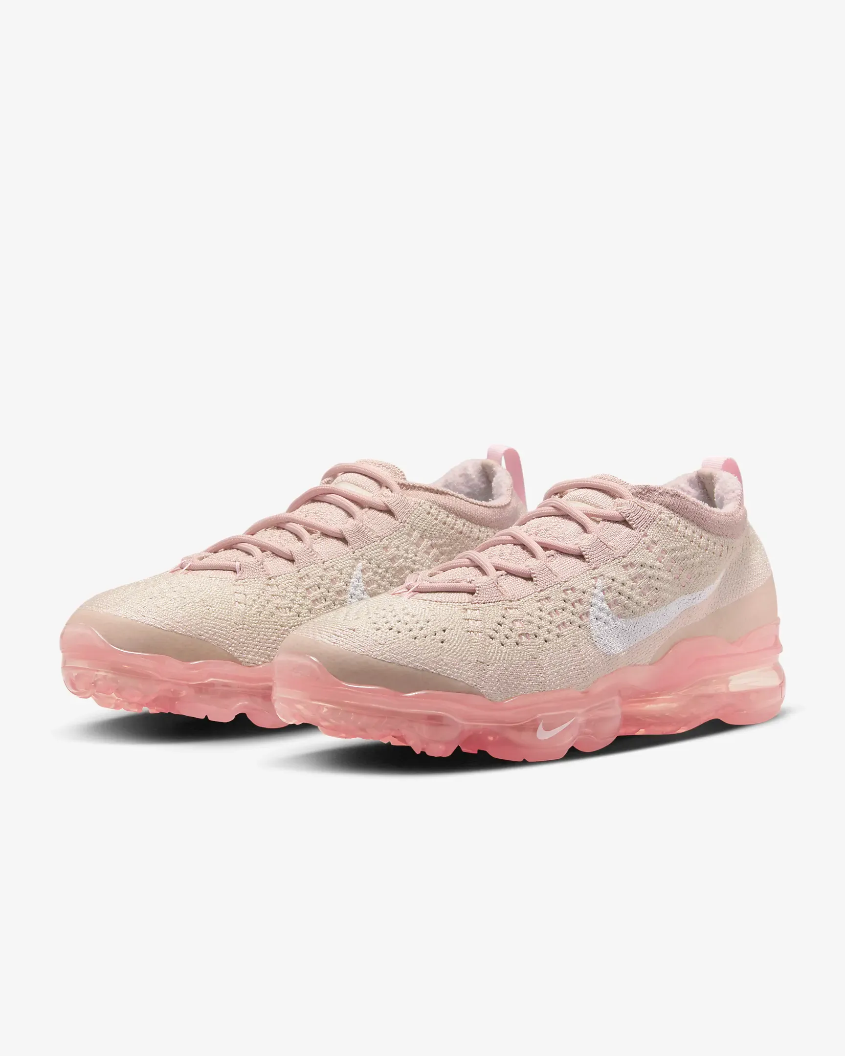 Nike Women's Air VaporMax 2023 Flyknit Shoes - Oatmeal / Pink Oxford / Sail / Pearl Pink