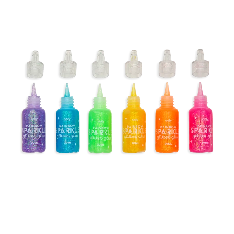 Ooly Rainbow Sparkle Glitter Glue- set of 6