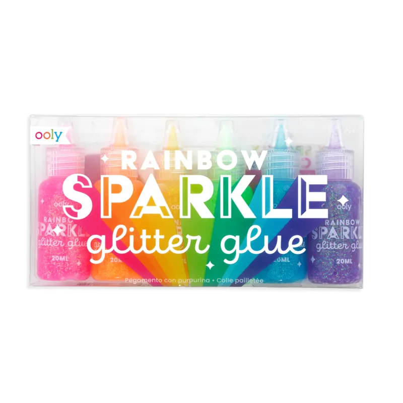 Ooly Rainbow Sparkle Glitter Glue- set of 6