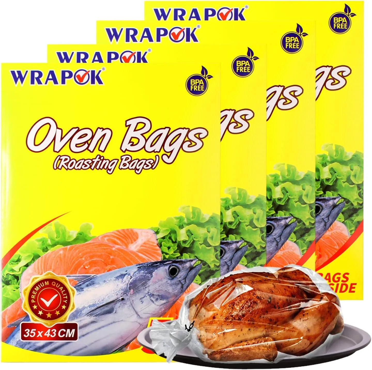 Oven Cooking Bags Medium Size Roasting Baking Bag for Meats Ham Ribs Poultry Seafood