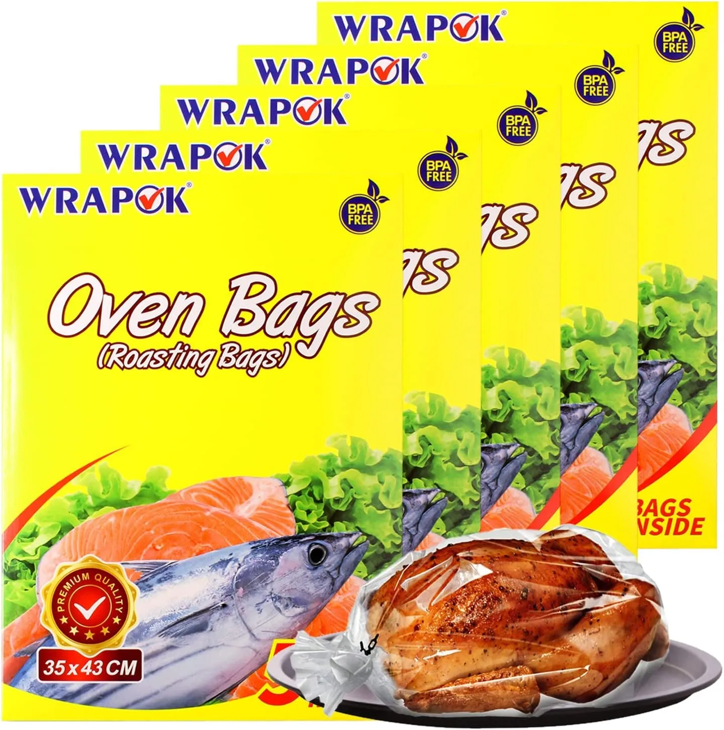 Oven Cooking Bags Medium Size Roasting Baking Bag for Meats Ham Ribs Poultry Seafood