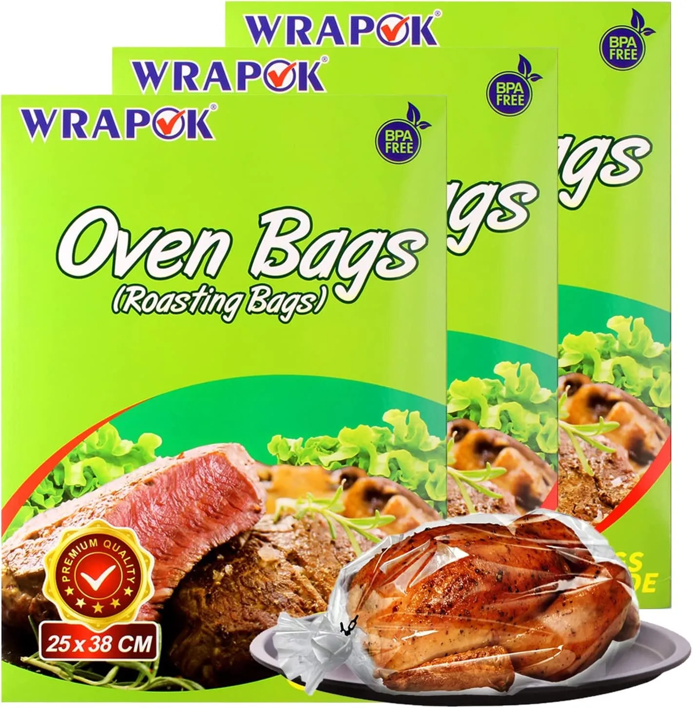 Oven Cooking Bags Medium Size Roasting Baking Bag for Meats Ham Ribs Poultry Seafood