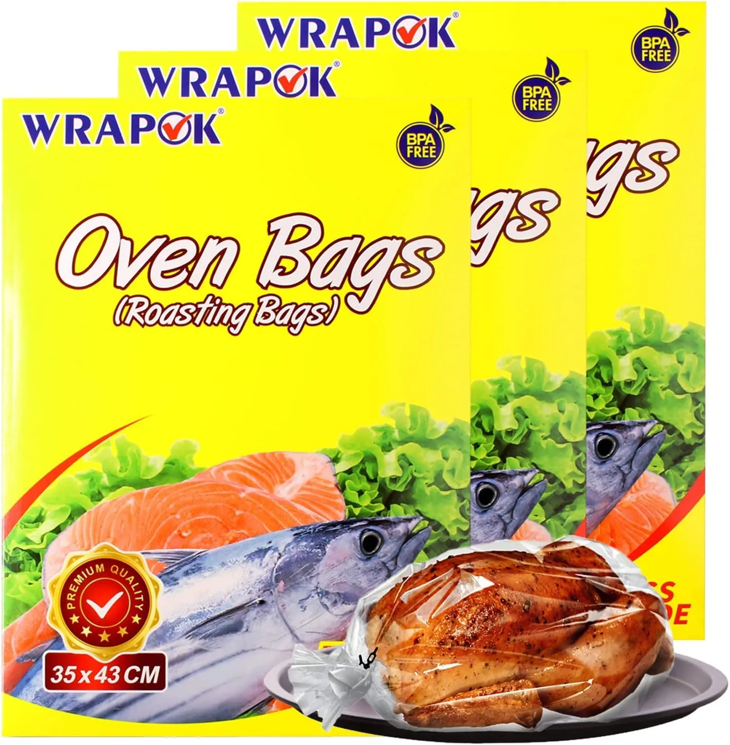 Oven Cooking Bags Medium Size Roasting Baking Bag for Meats Ham Ribs Poultry Seafood