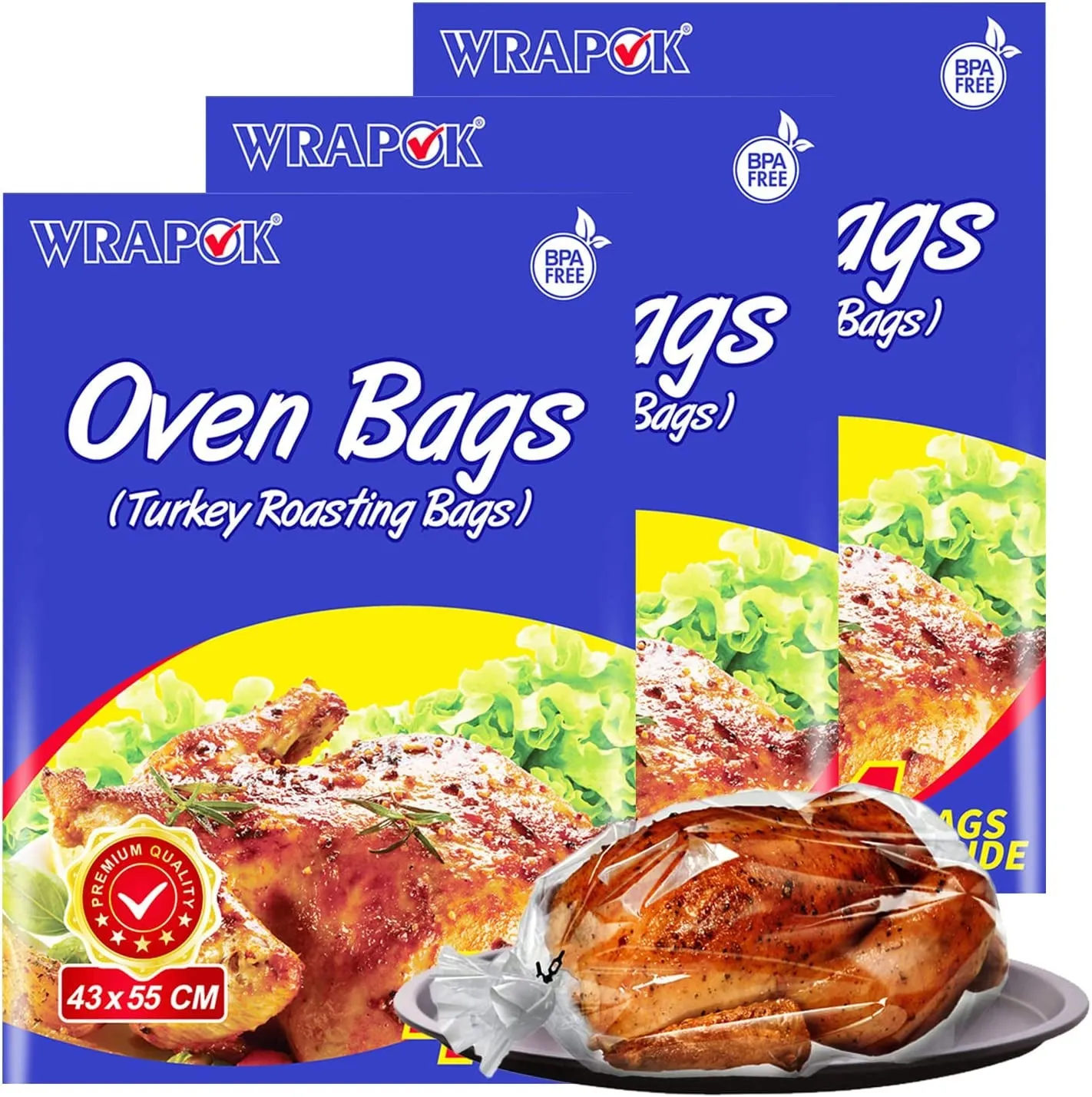 Oven Cooking Bags Medium Size Roasting Baking Bag for Meats Ham Ribs Poultry Seafood