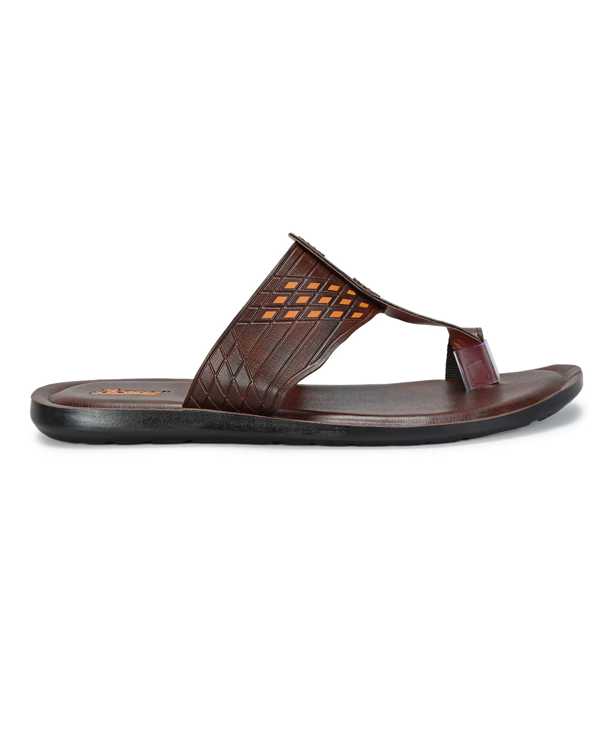 Paragon Men's Slip-on Brown Sandals for Men | Comfortable Sole & Durable