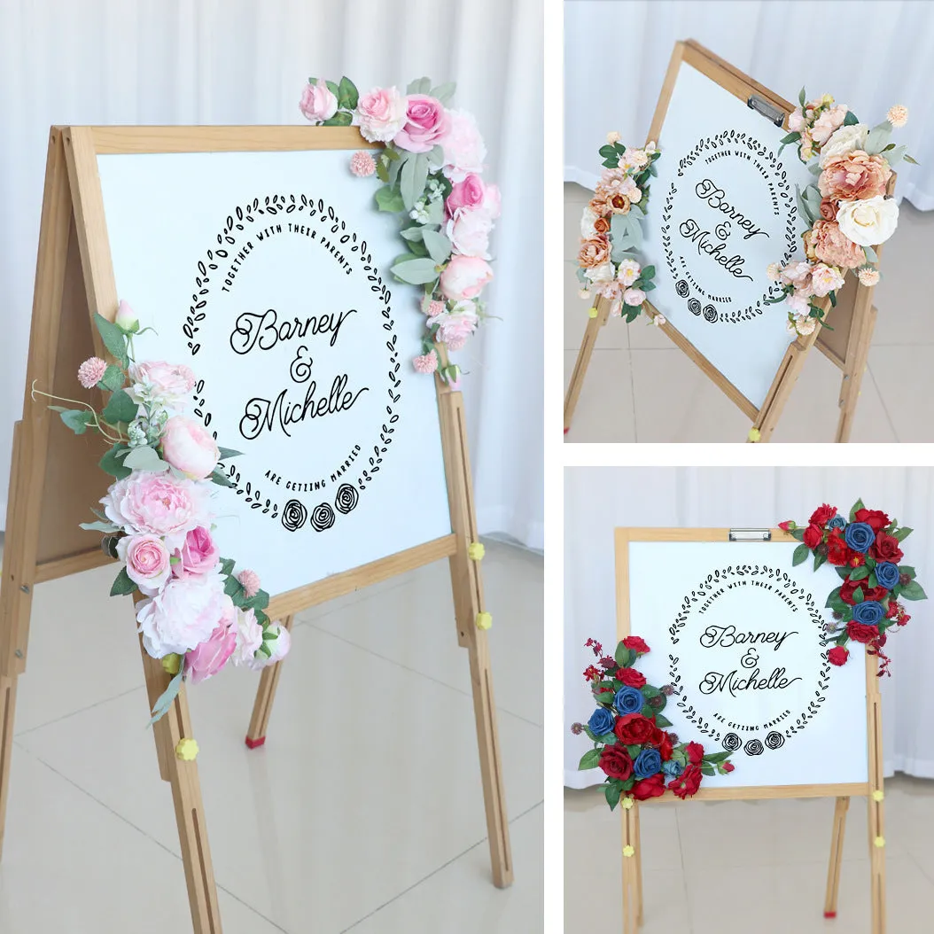 Pink Sign Flowers for Wedding Party Decor Proposal