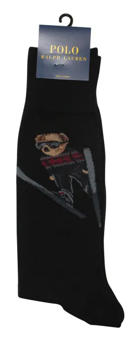 Polo Ralph Lauren Men's Ski Jumper Bear Solid Casual Dress Sock