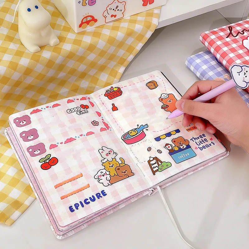 PU Cute Cartoon Color Page Notebook - B6