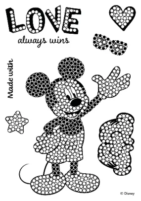 "Mickey Mouse" Crystal Art A6 Stamping Set