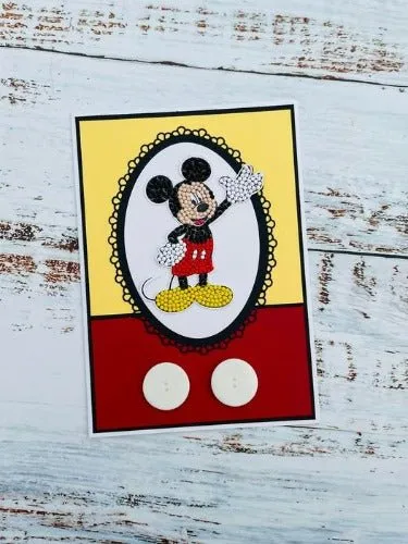 "Mickey Mouse" Crystal Art A6 Stamping Set