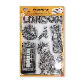 "Paddington Bear Sightseeing in London" Crystal Art A5 Stamp Set