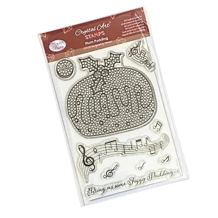 "Plum Pudding” Crystal Art A6 Stamp Set