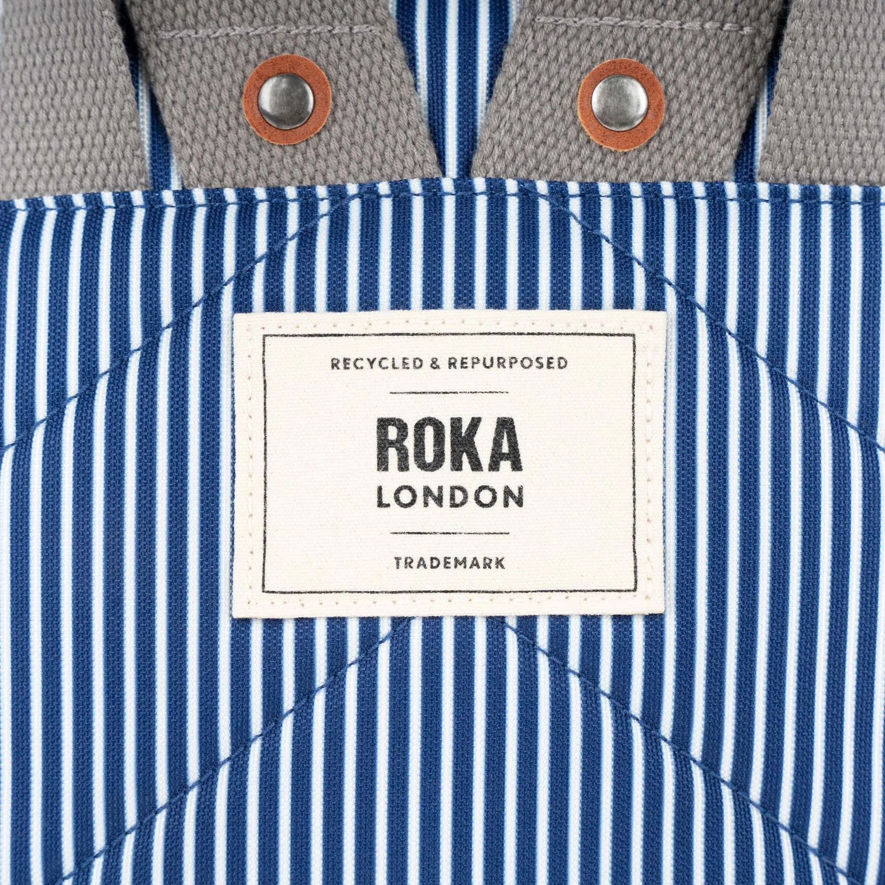 ROKA Bantry B Hickory Stripe Small Recycled Canvas Bag