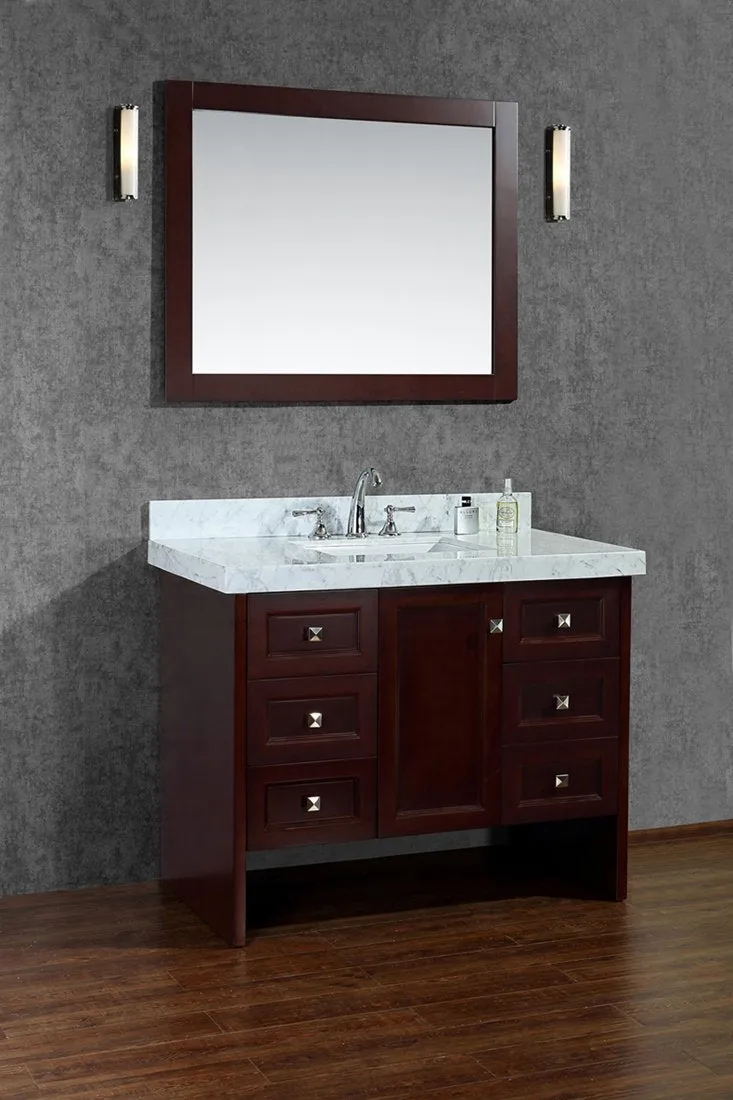 Seacliff by Ariel Beckonridge 42 Single Sink Vanity Set in Walnut