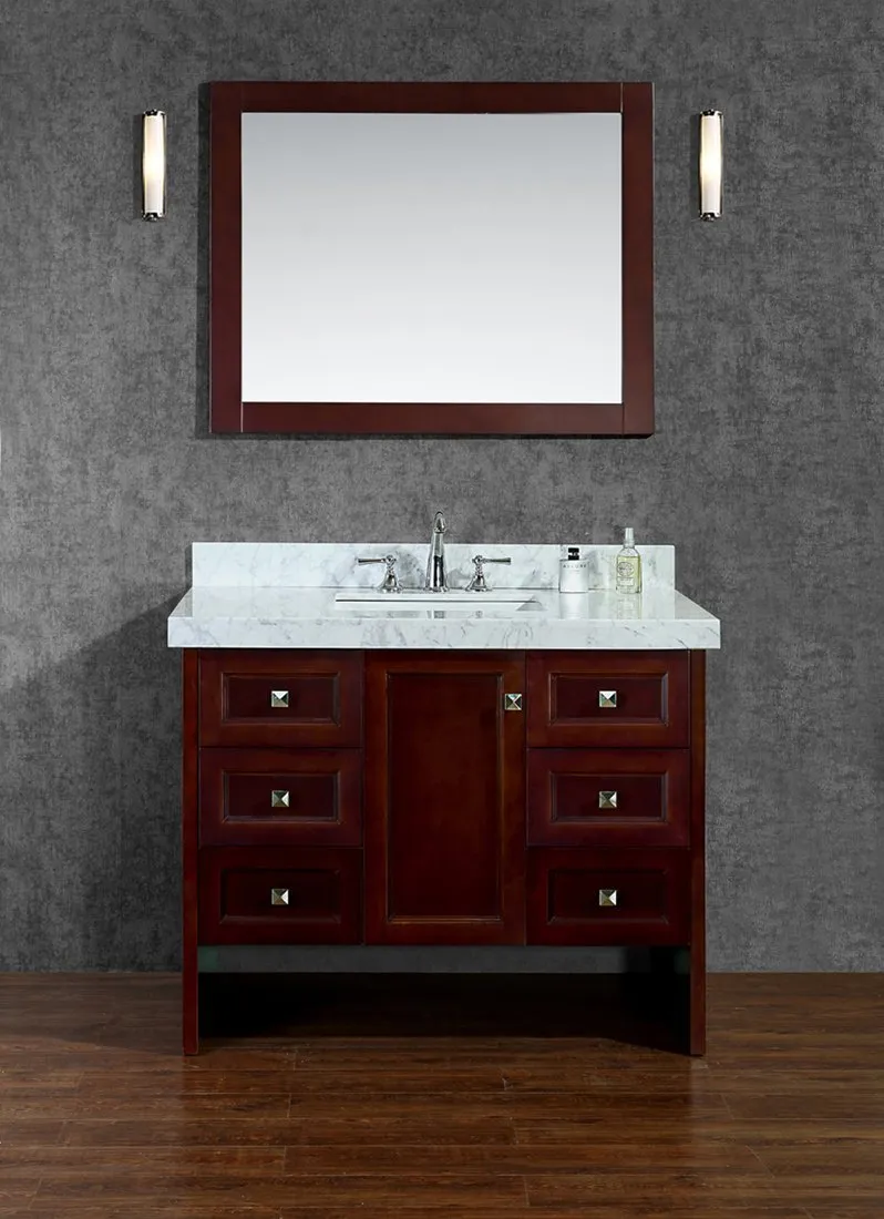 Seacliff by Ariel Beckonridge 42 Single Sink Vanity Set in Walnut