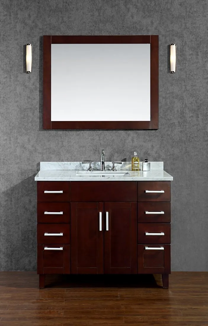 Seacliff by Ariel Frampton 42 Single Sink Vanity Set in Walnut